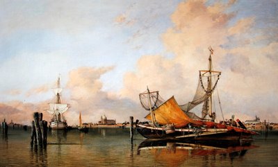 Abend vor schlechtem Wetter auf der Lagune, Venedig von Edward William Cooke
