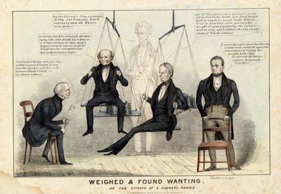 Gewogen und für zu leicht befunden, veröffentlicht von H R Robinson, New York, 1844 von Edward Williams Clay