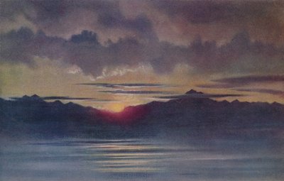 Ein April-Sonnenuntergang von Hut Point, Blick nach Westen, 1911, 1913 von Charles Edward Wilson