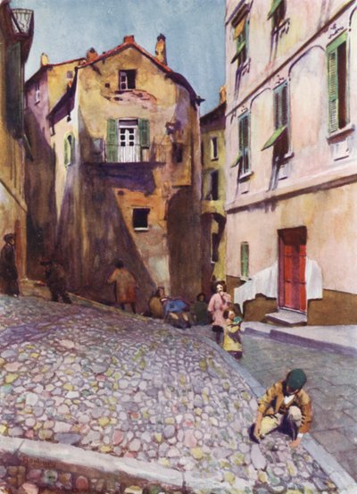 Korsika: Alte Häuser, Bastia von Edwin Arthur Norbury