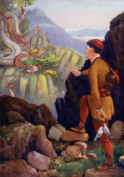Er fand den Grünen Berg mit den großen Schlangen von Edwin Arthur Norbury
