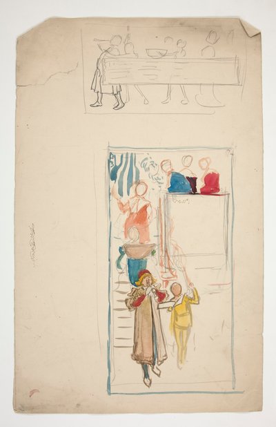 Eine Prozession - nicht identifizierte Illustration für ein Stück(?) von Edwin Austin Abbey
