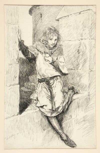 Arthur - Akt IV, Szene III, König Johann von Edwin Austin Abbey