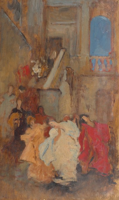 Kompositionsstudie, möglicherweise für Ein Maß von Edwin Austin Abbey