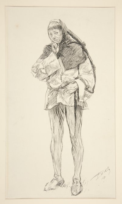 Costard, aus Akt I, Szene i, Liebe von Edwin Austin Abbey