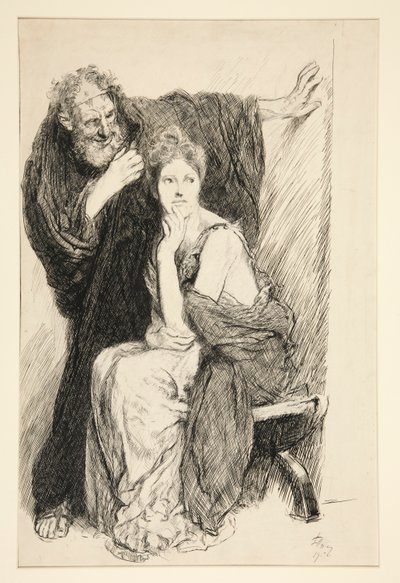 Cressida und ihr Onkel, aus Troilus und Cressida von Edwin Austin Abbey