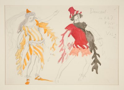 Tänzer, Kostümskizze für Henry Irving von Edwin Austin Abbey