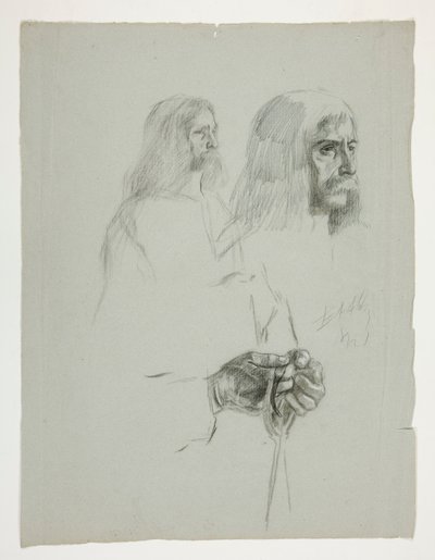 Figurenstudien für eines der Wandgemälde aus Die Suche nach dem Heiligen Gral (eine Serie von fünfzehn Gemälden für die Boston Public Library, abgeschlossen 1901) von Edwin Austin Abbey