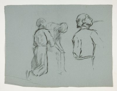 Figurenstudien für die Ritterschlagung von Sir Galahad, aus Die Suche nach dem Heiligen Gral (eine Serie von fünfzehn Gemälden für die Boston Public Library, abgeschlossen 1901) von Edwin Austin Abbey