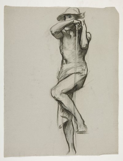 Figurenstudie für Der Geist des Vulkan, Genius der Arbeiter in Eisen und Stahl, Kapitolrotunde, Harrisburg, Pennsylvania von Edwin Austin Abbey