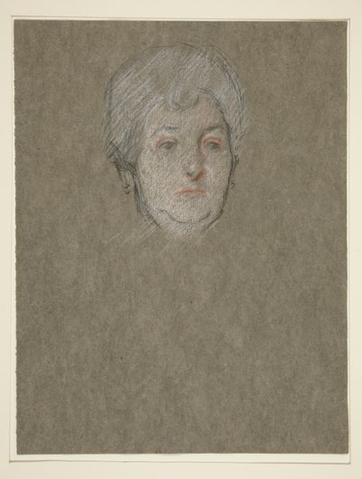 Kopf einer älteren Frau für die Krönung von Edward VII von Edwin Austin Abbey