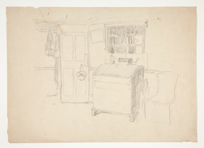 Innenstudie von Edwin Austin Abbey