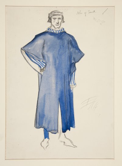 John of Gaunt, Kostümskizze für Henry Irving von Edwin Austin Abbey