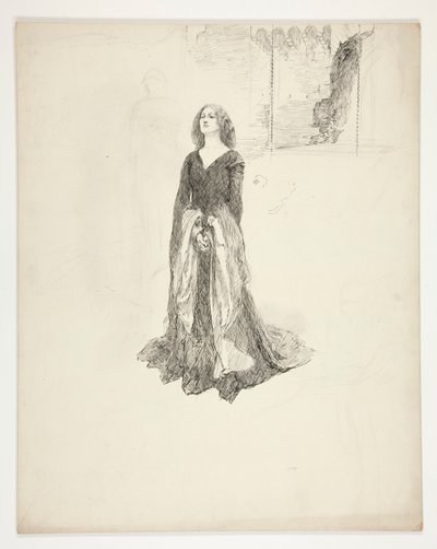 Dame mit gefalteten Händen, aus König Richard II von Edwin Austin Abbey