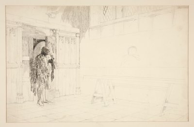 Vorläufige Skizze für Die lustigen Weiber von Windsor von Edwin Austin Abbey