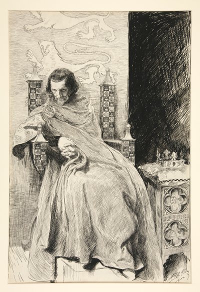 Skizze für König Johann, aus König Johann von Edwin Austin Abbey