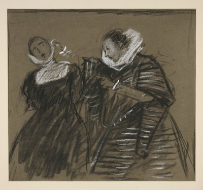 Skizze für Der Widerspenstigen Zähmung (?) von Edwin Austin Abbey