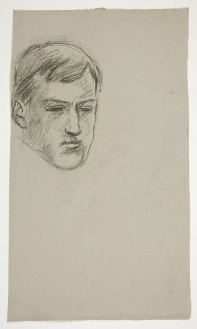 Skizze eines jungen Mannes (unbekannter Dargestellter) von Edwin Austin Abbey
