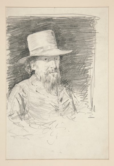 Studie für General Meade: Skizze für Wandgemälde im Staatskapitol in Harrisburg, Pennsylvania, 1902-1911 (vollendet von John Singer Sargent) von Edwin Austin Abbey