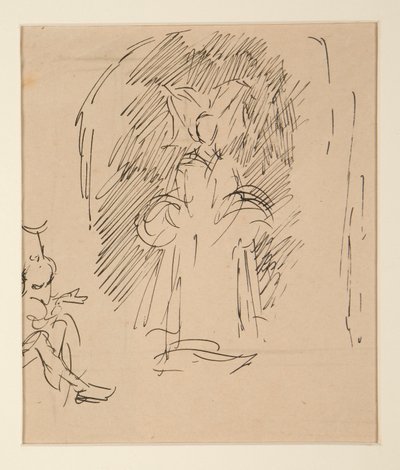 Studie für Priester und die große Dame (Aquarell) von Edwin Austin Abbey