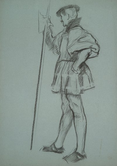 Studie für Die Verhandlung von Königin Katharina von Edwin Austin Abbey