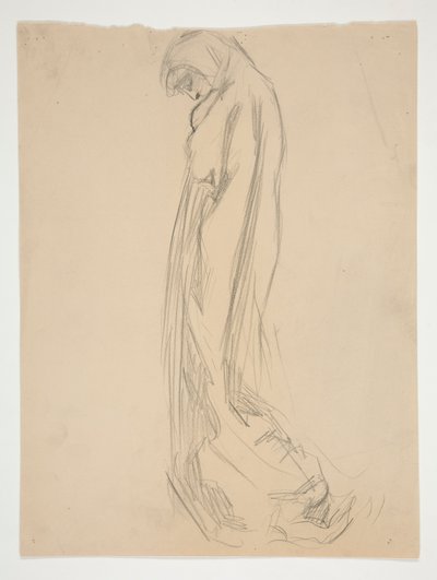 Studie für Figur von 22 Uhr von Edwin Austin Abbey