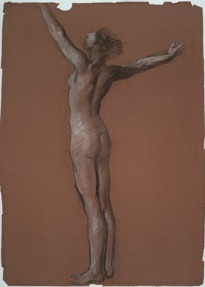 Studie für die Figur von 6 Uhr morgens in von Edwin Austin Abbey