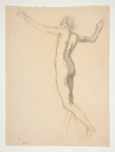 Studie für Figur von 8 Uhr morgens von Edwin Austin Abbey