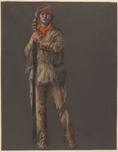 Studie für die Figur von Daniel Boone von Edwin Austin Abbey