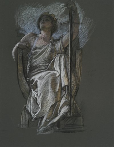Studie für die Figur des Genius von Pennsylvania in von Edwin Austin Abbey