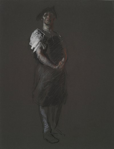 Studie für die Figur eines Arbeiters, in von Edwin Austin Abbey
