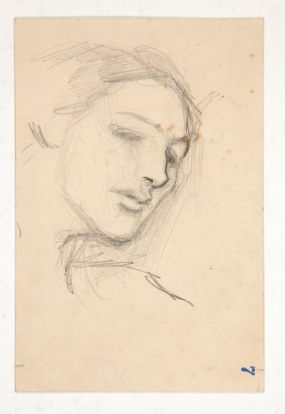 Studie von drei Köpfen einer Frau von Edwin Austin Abbey