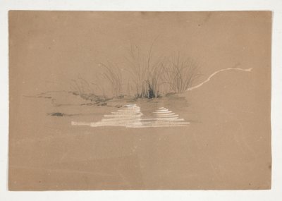 Bäume am Flussufer (?) von Edwin Austin Abbey