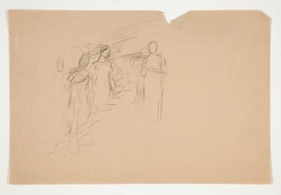 Nicht identifizierte Illustration - Studie von drei weiblichen Figuren von Edwin Austin Abbey