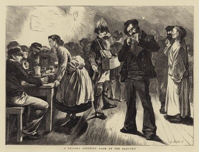 Ein Versammlungsraum für Matrosen im East-End von Edwin Buckman