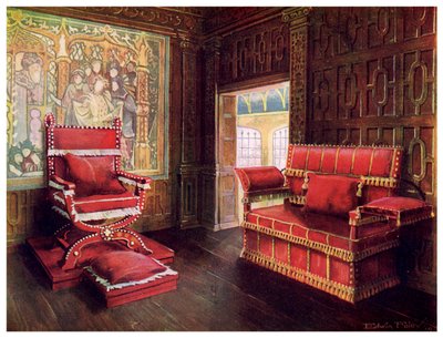 Gepolsterter Stuhl und Sofa mit verstellbaren Enden, 1910 von Edwin Foley