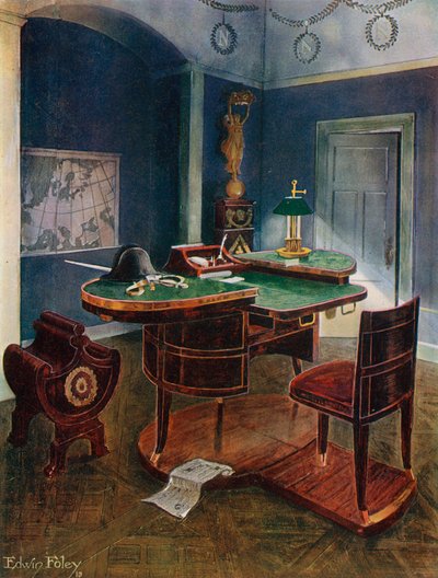 Bureau de Campagne und Bureau en Boite von Napoleon dem Ersten, Schloss Malmaison, Frankreich von Edwin John Foley