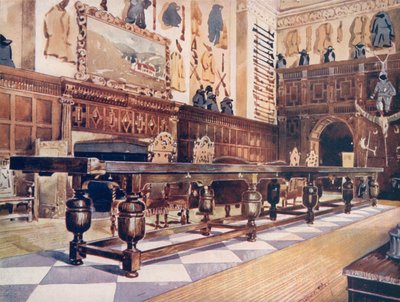 Shovelboard-Tisch in der Halle von Littlecote von Edwin John Foley