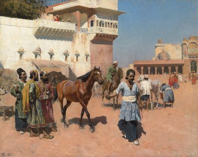 Persischer Pferdehändler, Bombay, 1880er Jahre von Edwin Lord Weeks