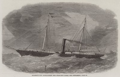 Dudgeons neues Doppelschrauben-Eisendampfschiff Flora von Edwin Weedon