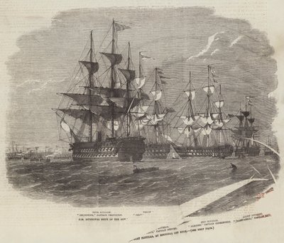 HM Divisionsschiffe der Kanonenbootflottille, vor Anker bei Ryde von Edwin Weedon