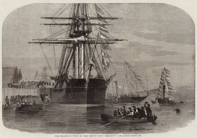Der Besuch Ihrer Majestät auf dem arktischen Schiff Resolute im Hafen von Cowes von Edwin Weedon