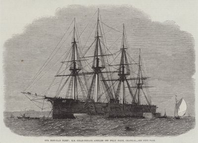 Unsere gepanzerte Flotte, HM Dampf-Fregatte Achilles vor Folly Point, Chatham von Edwin Weedon
