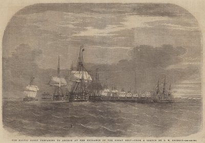 Die Ostseeflotte bereitet sich darauf vor, am Eingang des Großen Belts zu ankern von Edwin Weedon