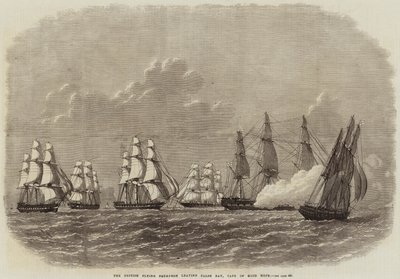 Das britische Fliegende Geschwader verlässt die False Bay, Kap der Guten Hoffnung von Edwin Weedon