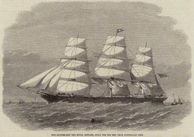 Das Klipperschiff Royal Edward, gebaut für die Red Cross Australian Line von Edwin Weedon