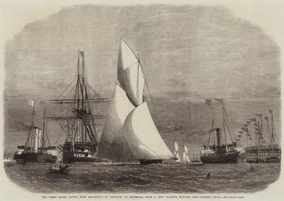 Das Ozean-Yacht-Rennen von Gravesend nach Harwich, am Samstag, 4. Juni, die Volante gewinnt den Preis der Cutter von Edwin Weedon