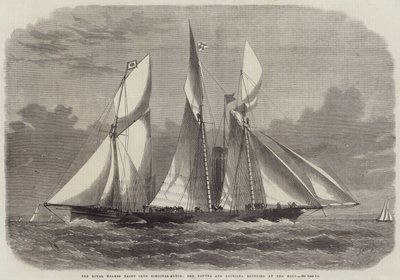 Die Royal Thames Yacht Club Schooner-Regatta, die Xantha und Gloriana runden das Nore von Edwin Weedon