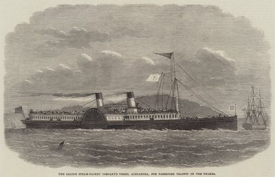 Das Dampfschiff der Saloon Steam-Packet Company Alexandra, für den Passagierverkehr auf der Themse von Edwin Weedon