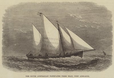 Das Boot der südaustralischen Zeitungspresse, Port Adelaide von Edwin Weedon